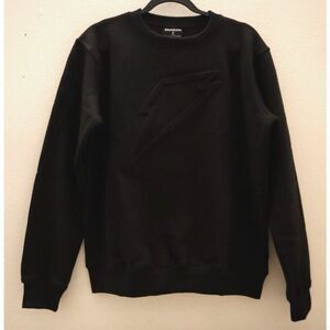 Gatorade Men's Sz Medium Black Logo Embossed Crew Neck Fleece Sweatshirt *RARE*